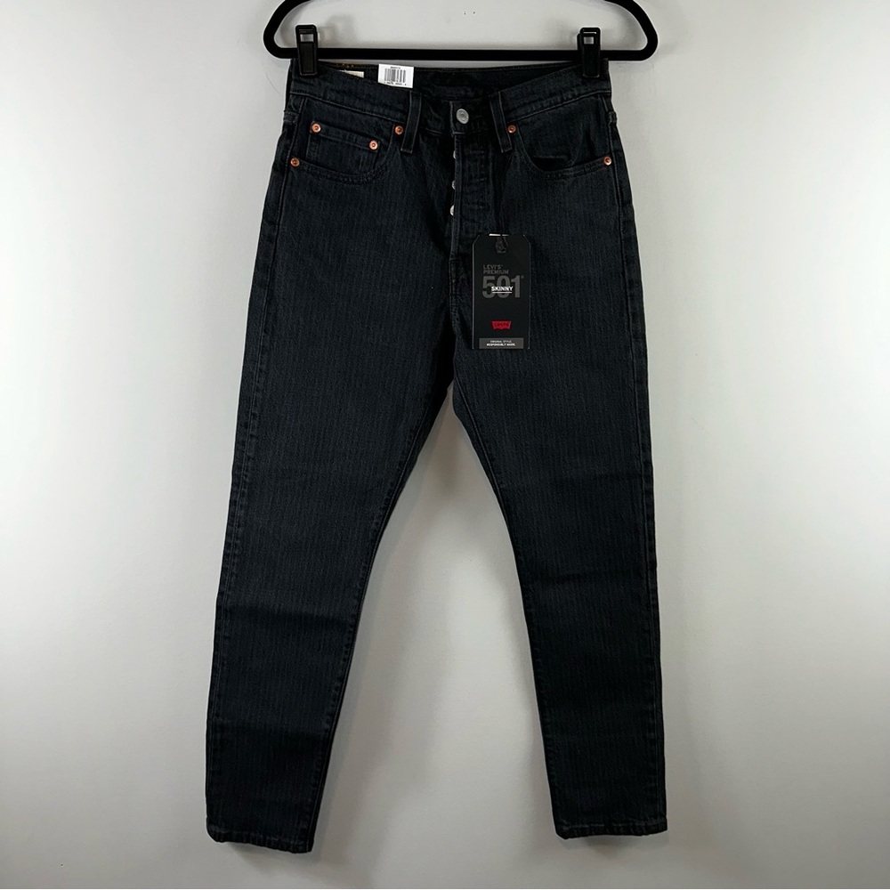 Levi’s Women’s 501 Skinny High Rise Skinny Leg Striped Jeans Size 27x28